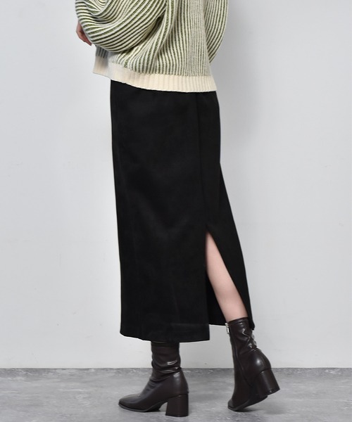 RETRO GIRL（レトロガール）の「スリットナロースカート（スカート・レディース・ブラック/ブラウン系その他/グリーン/ブルー系その他・FREE）」の2枚目の写真