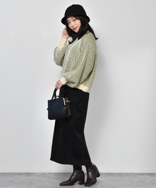 RETRO GIRL（レトロガール）の「スリットナロースカート（スカート・レディース・ブラック/ブラウン系その他/グリーン/ブルー系その他・FREE）」の8枚目の写真