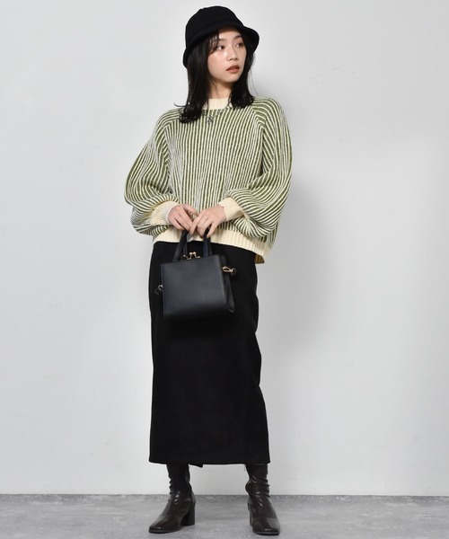 RETRO GIRL（レトロガール）の「スリットナロースカート（スカート・レディース・ブラック/ブラウン系その他/グリーン/ブルー系その他・FREE）」の7枚目の写真