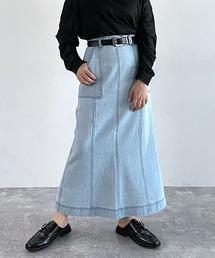 ハイショクステッチデニムスカート