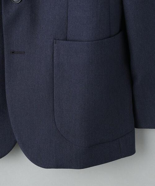 WORK TRIP OUTFITS GREEN LABEL RELAXING(ワークトリップアウトフィッツグリーンレーベル リラクシング)の「WTO A+ ヘリンボーンMULTI ジャケット -ウォッシャブル・マルチストレージ・防シワ- **(テーラードジャケット・メンズ・ダークブラウン/ネイビー・XS/42/S/44/M/46/L/48/XL/50)」の15枚目の写真