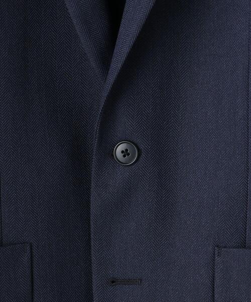 WORK TRIP OUTFITS GREEN LABEL RELAXING(ワークトリップアウトフィッツグリーンレーベル リラクシング)の「WTO A+ ヘリンボーンMULTI ジャケット -ウォッシャブル・マルチストレージ・防シワ- **(テーラードジャケット・メンズ・ダークブラウン/ネイビー・XS/42/S/44/M/46/L/48/XL/50)」の17枚目の写真