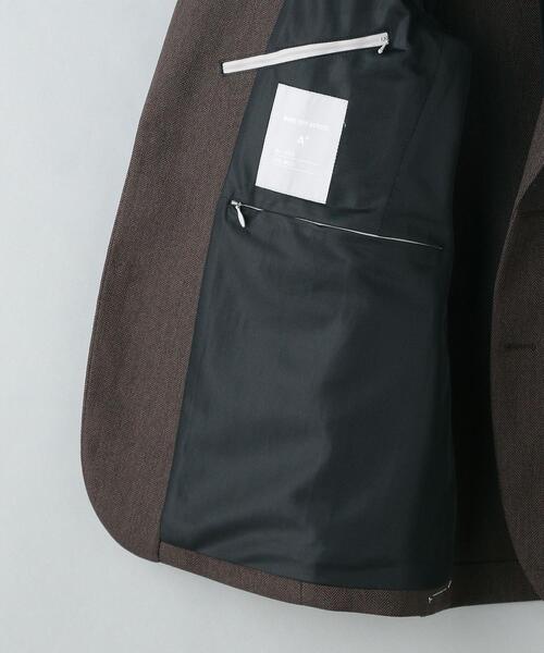 WORK TRIP OUTFITS GREEN LABEL RELAXING(ワークトリップアウトフィッツグリーンレーベル リラクシング)の「WTO A+ ヘリンボーンMULTI ジャケット -ウォッシャブル・マルチストレージ・防シワ- **(テーラードジャケット・メンズ・ダークブラウン/ネイビー・XS/42/S/44/M/46/L/48/XL/50)」の19枚目の写真