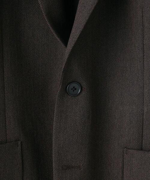 WORK TRIP OUTFITS GREEN LABEL RELAXING(ワークトリップアウトフィッツグリーンレーベル リラクシング)の「WTO A+ ヘリンボーンMULTI ジャケット -ウォッシャブル・マルチストレージ・防シワ- **(テーラードジャケット・メンズ・ダークブラウン/ネイビー・XS/42/S/44/M/46/L/48/XL/50)」の20枚目の写真