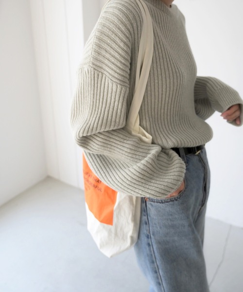 CANAL JEAN(キャナルジーン)の「El mar(エルマール) リブニットset up(セットアップ・レディース・ミント/クリーム・ONE SIZE)」の12枚目の写真