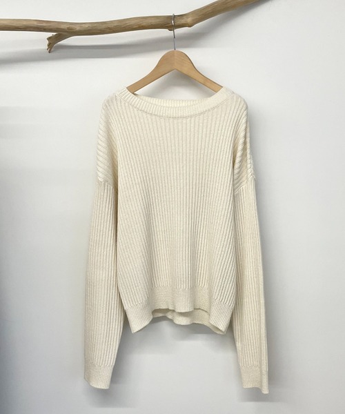 CANAL JEAN(キャナルジーン)の「El mar(エルマール) リブニットset up(セットアップ・レディース・ミント/クリーム・ONE SIZE)」の10枚目の写真