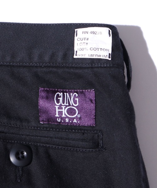 GUNG HO(ガンホー)の「GUNG HO/ガンホー 2TUCK TAPER TROUSERS MOLESKIN 2タックトラウザーパンツ モールスキン(チノパンツ・メンズ・ブラック/オリーブ/カーキ・S/L/M)」の18枚目の写真