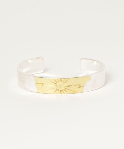 ROYAL FLASH(ロイヤルフラッシュ)の「Taro Washimi / タロウワシミ/M plain bangle 12mm large thunder with sun K24(バングル/リストバンド・メンズ・シルバー・FREE)」の1枚目の写真