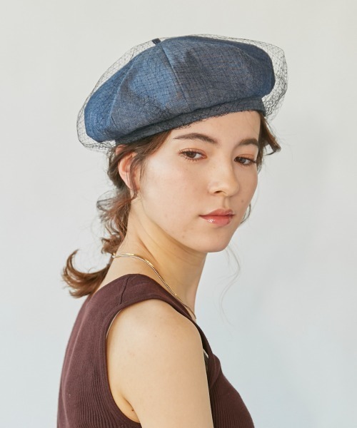 kaorinomori（カオリノモリ）の「カオリノモリ　ロイベレー（ハンチング/ベレー帽・レディース・ネイビー/ブラック・M/57.5cm）」の10枚目の写真