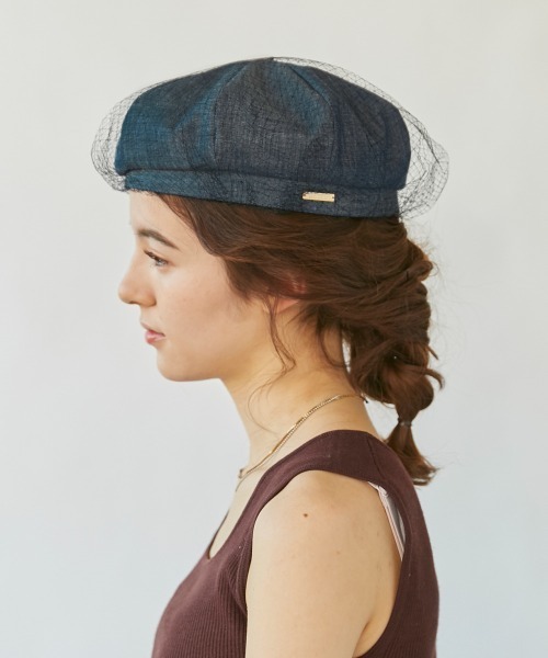 kaorinomori（カオリノモリ）の「カオリノモリ　ロイベレー（ハンチング/ベレー帽・レディース・ネイビー/ブラック・M/57.5cm）」の11枚目の写真