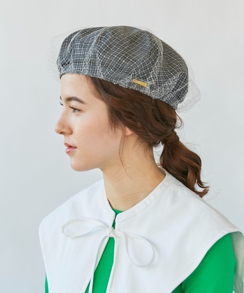 kaorinomori（カオリノモリ）の「カオリノモリ　ロイベレー（ハンチング/ベレー帽・レディース・ネイビー/ブラック・M/57.5cm）」の4枚目の写真