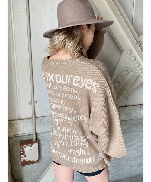 GYDA（ジェイダ）の「長袖ニット（ニット/セーター・レディース・ベージュ・FREE）」の3枚目の写真