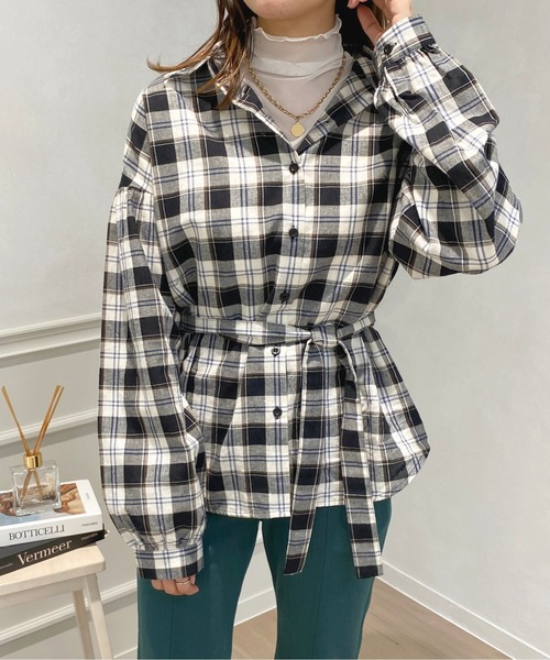 apres jour（アプレジュール）の「アソートチェックシャツ【ZOZOTOWN限定アイテム】（シャツ/ブラウス・レディース・ブラック系その他/レッド系その他/ブルー系その他・フリー/X-LARGE）」の2枚目の写真