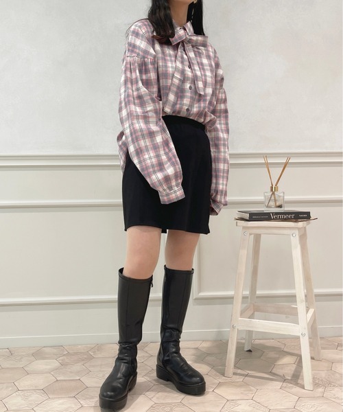 apres jour（アプレジュール）の「アソートチェックシャツ【ZOZOTOWN限定アイテム】（シャツ/ブラウス・レディース・ブラック系その他/レッド系その他/ブルー系その他・フリー/X-LARGE）」の6枚目の写真