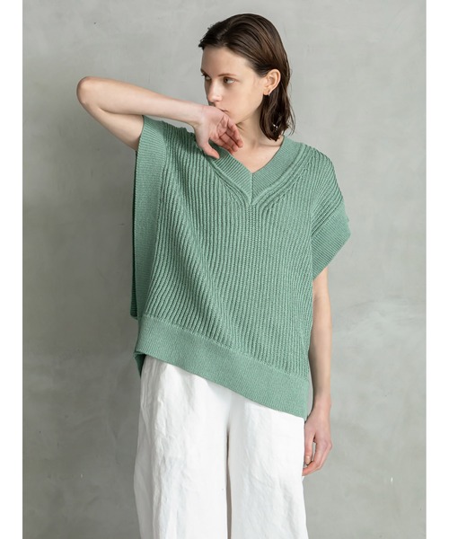 アンシェヌマン　ニットベスト ENCHAINEMENT / アンシェヌマン | 2022AW | Block Knit Vest