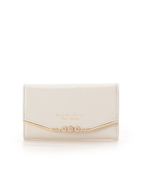 Samantha Thavasa Petit Choice（サマンサタバサ　プチチョイス）の「フラワーバー キーケース（キーケース/キーアクセサリー・レディース・ブラック/ベビーピンク/ホワイト/ネイビー・FREE）」の2枚目の写真