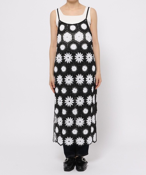 PAGEBOY（ページボーイ）の「クロシェライクキャミワンピース（ワンピース・レディース・スカイブルー/ブラック・FREE）」の8枚目の写真