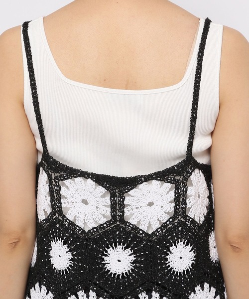 PAGEBOY（ページボーイ）の「クロシェライクキャミワンピース（ワンピース・レディース・スカイブルー/ブラック・FREE）」の14枚目の写真