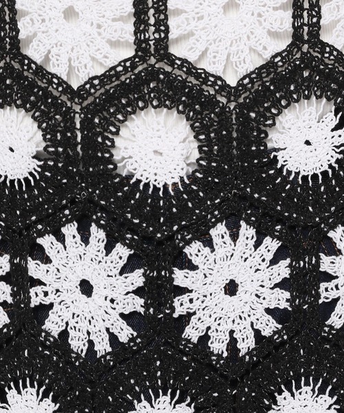 PAGEBOY（ページボーイ）の「クロシェライクキャミワンピース（ワンピース・レディース・スカイブルー/ブラック・FREE）」の15枚目の写真