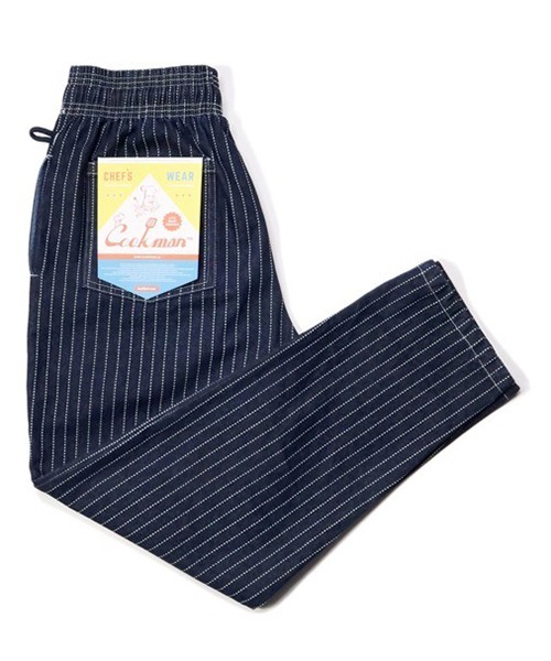 COOKMAN（クックマン）の「Cookman クックマン シェフパンツ イージーパンツ Wabash Denim Navy デニム ストライプ（デニムパンツ・メンズ・ネイビー・LARGE/MEDIUM/X-LARGE/SMALL）」の19枚目の写真
