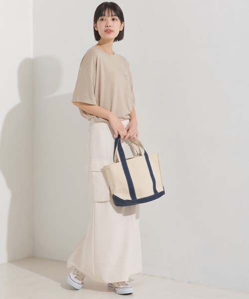 OMNES（オムネス）の「TRベア天UVカット&ドライ加工ポケット付きTシャツ（Tシャツ/カットソー・レディース・ホワイト/ブラック/ベージュ/イエロー/モカ/ラベンダー・FREE）」の11枚目の写真