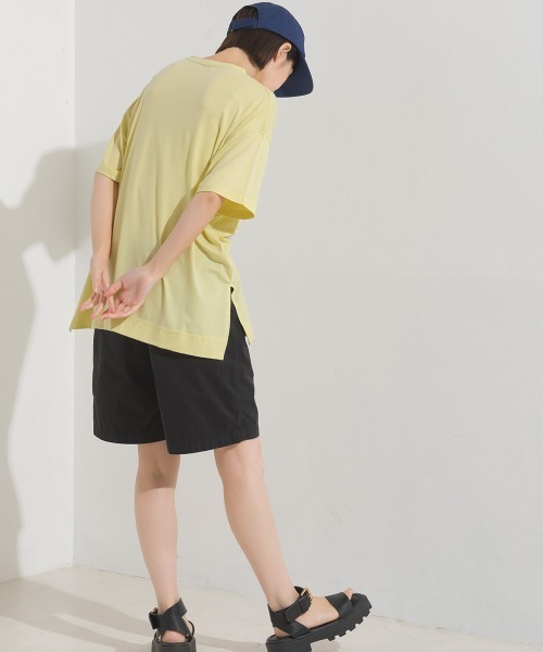 OMNES（オムネス）の「TRベア天UVカット&ドライ加工ポケット付きTシャツ（Tシャツ/カットソー・レディース・ホワイト/ブラック/ベージュ/イエロー/モカ/ラベンダー・FREE）」の14枚目の写真