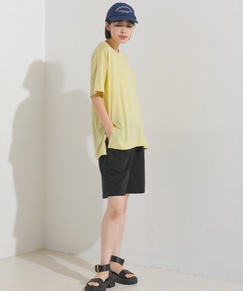 OMNES（オムネス）の「TRベア天UVカット&ドライ加工ポケット付きTシャツ（Tシャツ/カットソー・レディース・ホワイト/ブラック/ベージュ/イエロー/モカ/ラベンダー・FREE）」の16枚目の写真