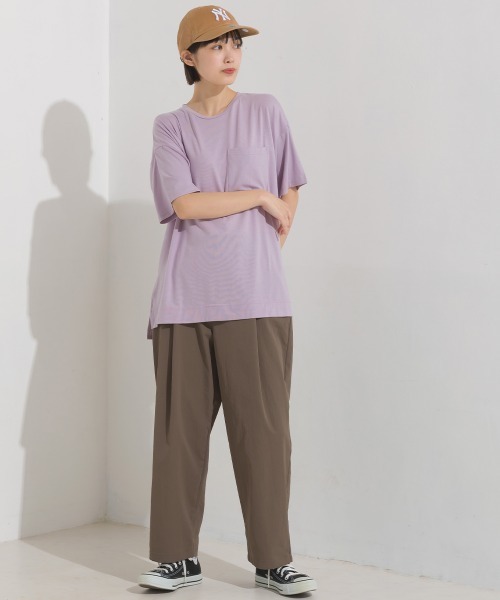 OMNES（オムネス）の「TRベア天UVカット&ドライ加工ポケット付きTシャツ（Tシャツ/カットソー・レディース・ホワイト/ブラック/ベージュ/イエロー/モカ/ラベンダー・FREE）」の21枚目の写真