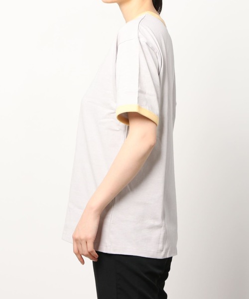 Lee（リー）の「Lee/リー RINGER TEE/ロゴ リンガー Tシャツ（Tシャツ/カットソー・メンズ・ホワイト/ライトグレー/ベージュ・M/L/XL）」の5枚目の写真