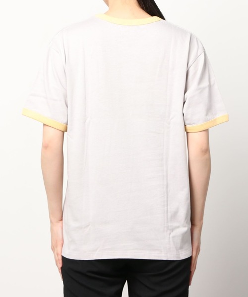 Lee（リー）の「Lee/リー RINGER TEE/ロゴ リンガー Tシャツ（Tシャツ/カットソー・メンズ・ホワイト/ライトグレー/ベージュ・M/L/XL）」の4枚目の写真