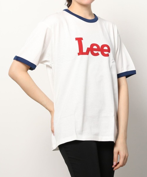 Lee（リー）の「Lee/リー RINGER TEE/ロゴ リンガー Tシャツ（Tシャツ/カットソー・メンズ・ホワイト/ライトグレー/ベージュ・M/L/XL）」の8枚目の写真