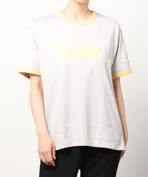Lee（リー）の「Lee/リー RINGER TEE/ロゴ リンガー Tシャツ（Tシャツ/カットソー・メンズ・ホワイト/ライトグレー/ベージュ・M/L/XL）」の7枚目の写真