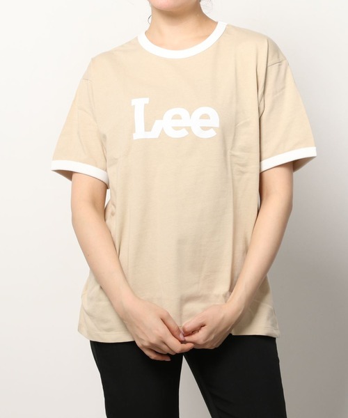 Lee（リー）の「Lee/リー RINGER TEE/ロゴ リンガー Tシャツ（Tシャツ/カットソー・メンズ・ホワイト/ライトグレー/ベージュ・M/L/XL）」の6枚目の写真