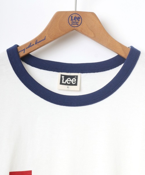 Lee（リー）の「Lee/リー RINGER TEE/ロゴ リンガー Tシャツ（Tシャツ/カットソー・メンズ・ホワイト/ライトグレー/ベージュ・M/L/XL）」の15枚目の写真
