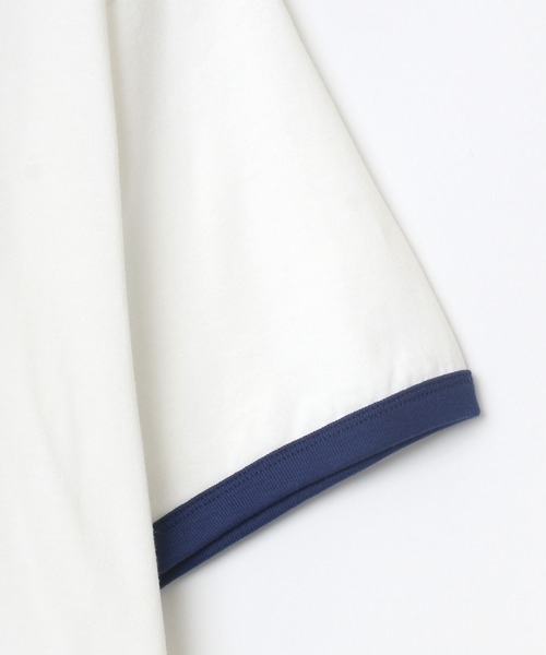 Lee（リー）の「Lee/リー RINGER TEE/ロゴ リンガー Tシャツ（Tシャツ/カットソー・メンズ・ホワイト/ライトグレー/ベージュ・M/L/XL）」の13枚目の写真