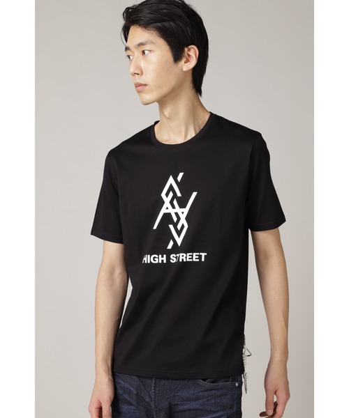 HIGH STREET(ハイストリート)の「HIGH STREET∴ハイストリートアイコン半袖Tシャツ(Tシャツ/カットソー・メンズ・ブラック/アイボリー・LL/L/M)」の4枚目の写真