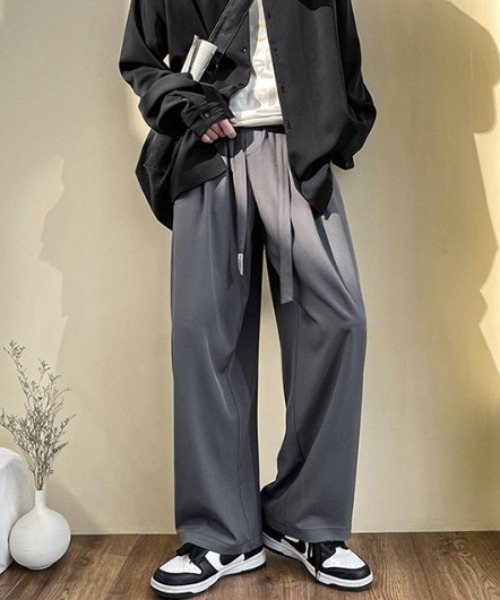 MGV（エムジーヴィー）の「ワイドシルエットイージーパンツ（スラックス・メンズ・ブラック/グレー/オフホワイト・MEDIUM/LARGE/X-LARGE）」の2枚目の写真