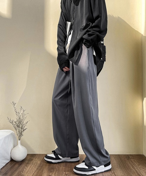 MGV（エムジーヴィー）の「ワイドシルエットイージーパンツ（スラックス・メンズ・ブラック/グレー/オフホワイト・MEDIUM/LARGE/X-LARGE）」の18枚目の写真