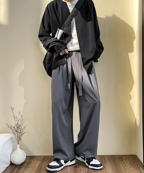 MGV（エムジーヴィー）の「ワイドシルエットイージーパンツ（スラックス・メンズ・ブラック/グレー/オフホワイト・MEDIUM/LARGE/X-LARGE）」の12枚目の写真