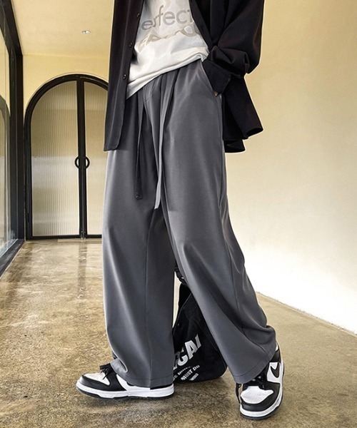 MGV（エムジーヴィー）の「ワイドシルエットイージーパンツ（スラックス・メンズ・ブラック/グレー/オフホワイト・MEDIUM/LARGE/X-LARGE）」の15枚目の写真