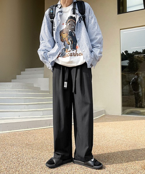 MGV（エムジーヴィー）の「ワイドシルエットイージーパンツ（スラックス・メンズ・ブラック/グレー/オフホワイト・MEDIUM/LARGE/X-LARGE）」の7枚目の写真