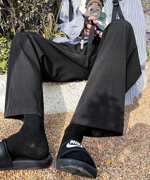 MGV（エムジーヴィー）の「ワイドシルエットイージーパンツ（スラックス・メンズ・ブラック/グレー/オフホワイト・MEDIUM/LARGE/X-LARGE）」の5枚目の写真