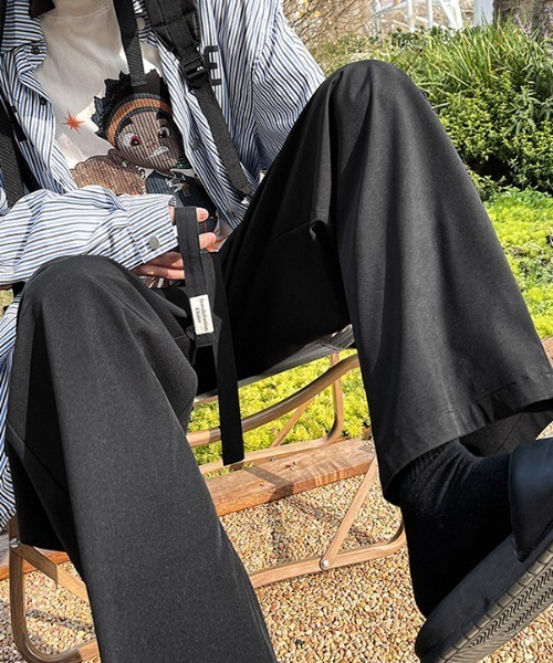 MGV（エムジーヴィー）の「ワイドシルエットイージーパンツ（スラックス・メンズ・ブラック/グレー/オフホワイト・MEDIUM/LARGE/X-LARGE）」の8枚目の写真