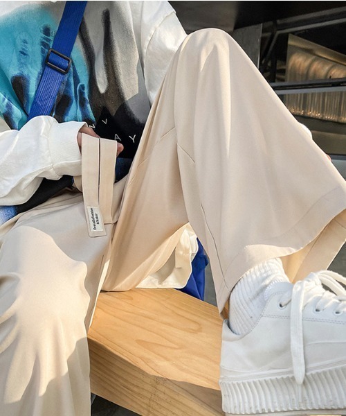 MGV（エムジーヴィー）の「ワイドシルエットイージーパンツ（スラックス・メンズ・ブラック/グレー/オフホワイト・MEDIUM/LARGE/X-LARGE）」の11枚目の写真