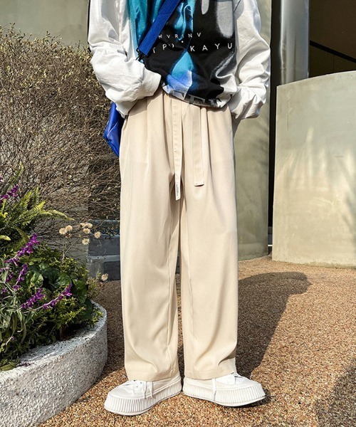 MGV（エムジーヴィー）の「ワイドシルエットイージーパンツ（スラックス・メンズ・ブラック/グレー/オフホワイト・MEDIUM/LARGE/X-LARGE）」の20枚目の写真