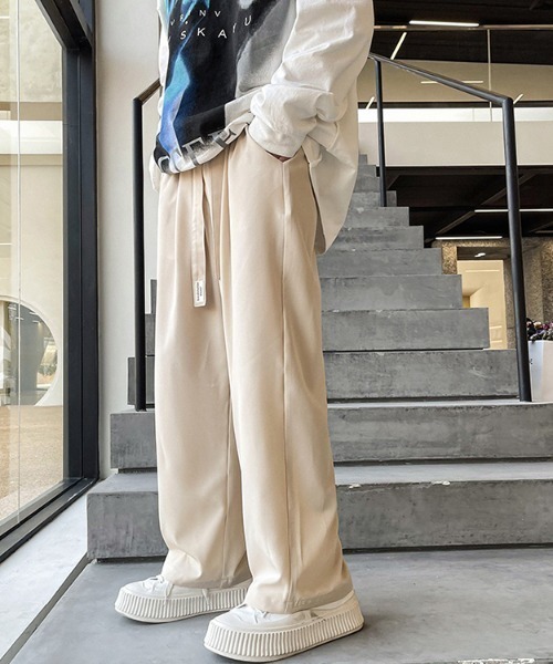 MGV（エムジーヴィー）の「ワイドシルエットイージーパンツ（スラックス・メンズ・ブラック/グレー/オフホワイト・MEDIUM/LARGE/X-LARGE）」の6枚目の写真