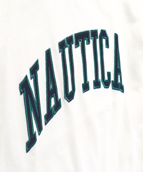NAUTICA(ノーティカ)の「【NAUTICA/ノーティカ】サテンアップリケロゴ半袖Tシャツ(Tシャツ/カットソー・キッズ・ネイビー/グリーン/パープル/オフホワイト・150/120/130/140)」の8枚目の写真