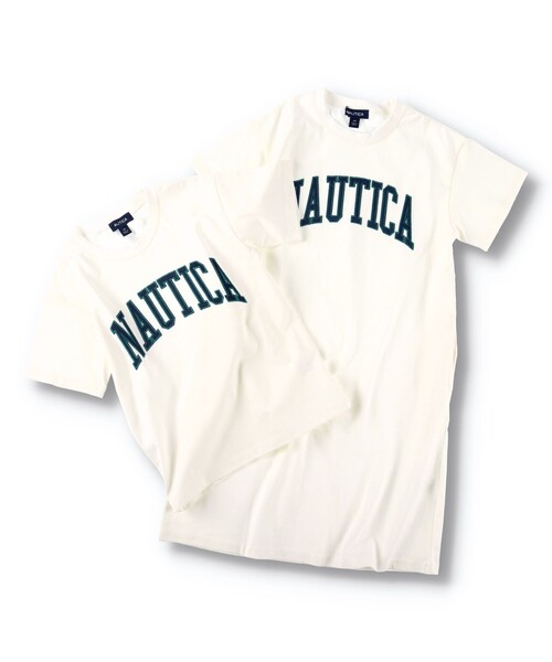 NAUTICA(ノーティカ)の「【NAUTICA/ノーティカ】サテンアップリケロゴ半袖Tシャツ(Tシャツ/カットソー・キッズ・ネイビー/グリーン/パープル/オフホワイト・150/120/130/140)」の11枚目の写真