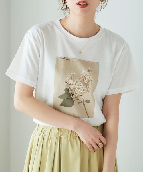le.coeur blanc（ルクールブラン）の「フラワーフォトプリントTシャツ（Tシャツ/カットソー・レディース・A/B/C・38）」の6枚目の写真