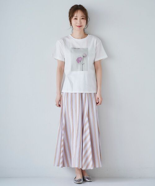 le.coeur blanc（ルクールブラン）の「フラワーフォトプリントTシャツ（Tシャツ/カットソー・レディース・A/B/C・38）」の19枚目の写真